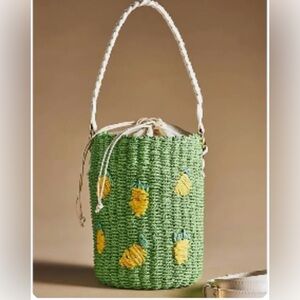 Anthropologie straw lemon 🍋 bag